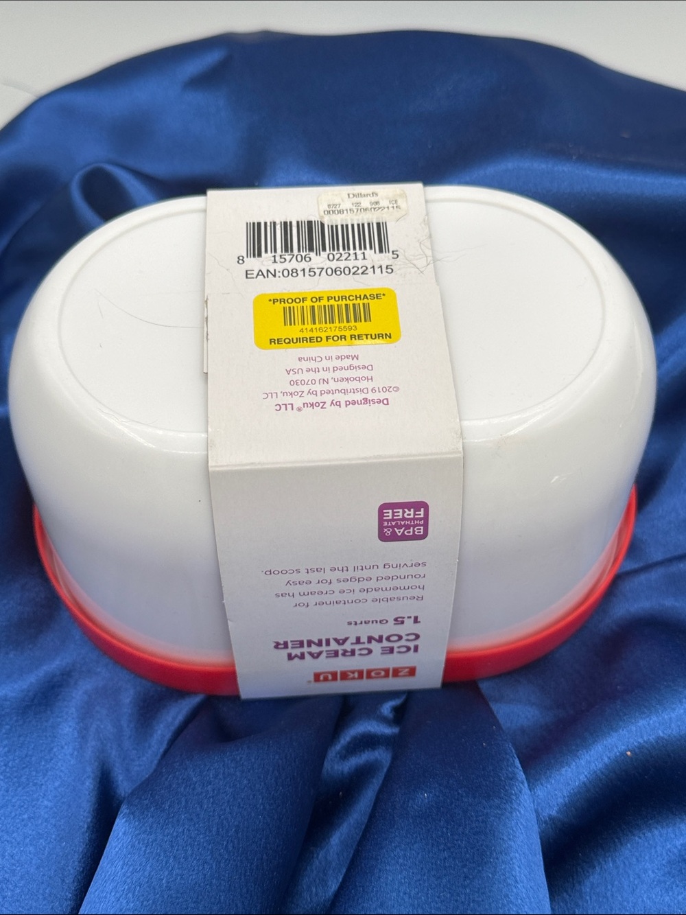 Zoku Ice Cream Container in Red and White. NIB - Picture 4 of 4